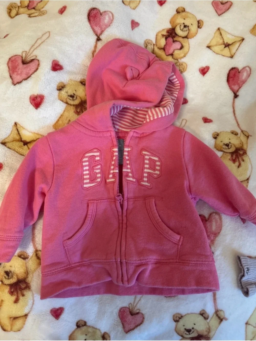 GAP Pink Hooded Zip-Up Sweatshirt